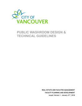 Public Washroom Design and Technical Guidelines