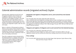 Migrated Archives): Ceylon