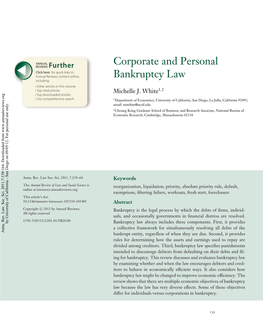 Corporate and Personal Bankruptcy Law