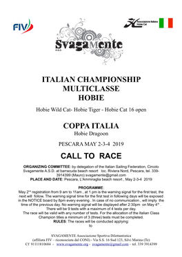 Italian Championship Multiclasse Hobie Coppa