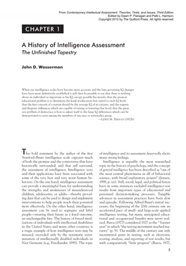 A History of Intelligence Assessment: the Unfinished Tapestry