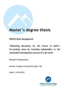 Master's Degree Thesis