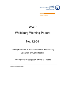 WWP Wolfsburg Working Papers No. 12-01