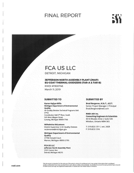 Fca Us Llc Detroit, Michigan