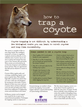 C660 How to Trap a Coyote