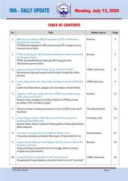 Table of Contents