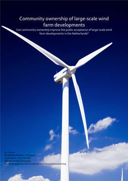 Community Ownership of Large-Scale Wind Farm Developments