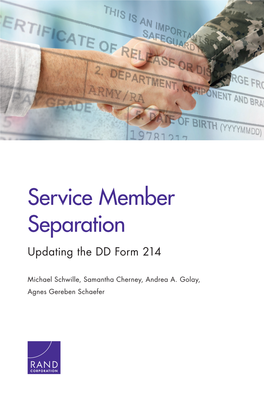 Service Member Separation: Updating the DD Form