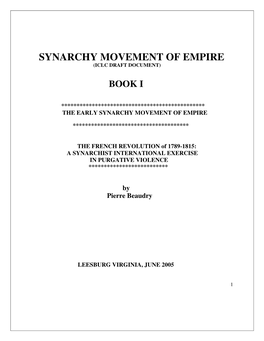Synarchy Movement of Empire (Iclc Draft Document)