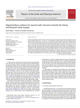 Magnetotelluric Evidence for Layered Mafic Intrusions Beneath the VÃ