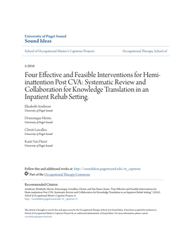 Four Effective and Feasible Interventions for Hemi-Inattention