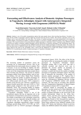 Forecasting and Effectiveness Analysis of Domestic Airplane