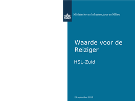 Bijlage Waarde Voor De Reiziger HSL-Zuid