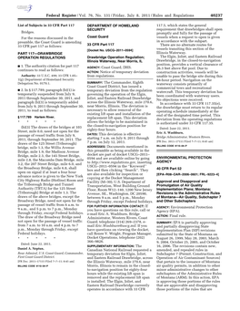 Federal Register/Vol. 76, No. 131/Friday, July 8, 2011/Rules And