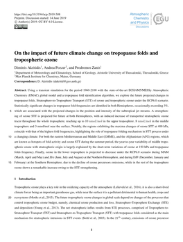 On the Impact of Future Climate Change on Tropopause Folds and Tropospheric Ozone