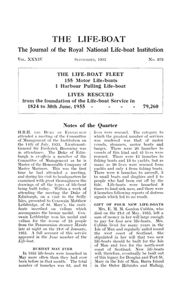 THE LIFE-BOAT the Journal of the Royal National Life-Boat Institution