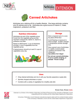 Canned Artichokes