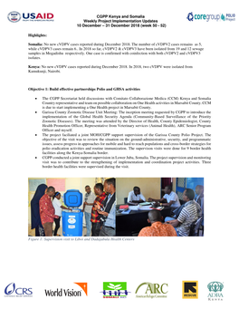 CGPP Kenya and Somalia Weekly Project Implementation Updates 10 December – 31 December 2018 (Week 50 - 52)