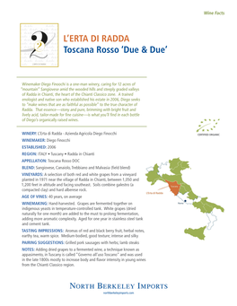 L'erta DI RADDA Toscana Rosso 'Due & Due'
