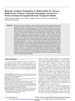 Bispecific Antibody Pretargeting of Radionuclides for Immuno^ Single