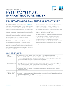 Nyse® Factset U.S. Infrastructure Index