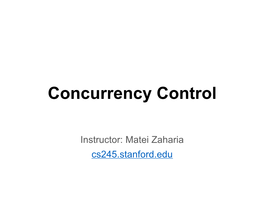 Concurrency Control