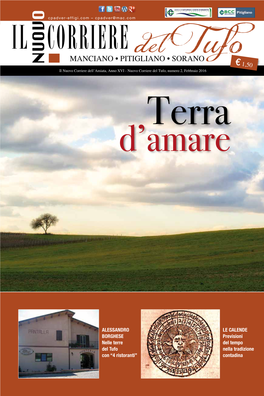 MANCIANO • PITIGLIANO • SORANO 1,50 Il Nuovo Corriere Dell’Amiata, Anno XVI - Nuovo Corriere Del Tufo, Numero 2, Febbraio 2016