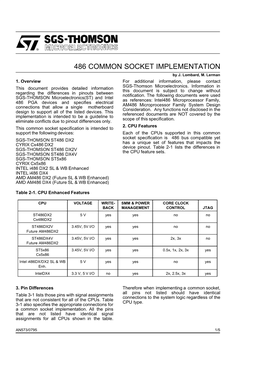 486 COMMON SOCKET IMPLEMENTATION by J