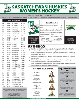 Saskatchewan Huskies Women's Hockey