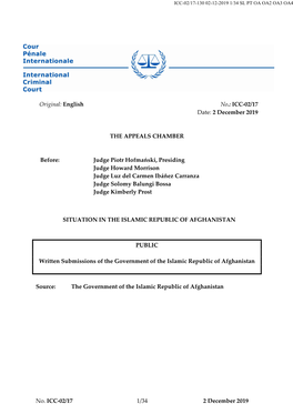 ICC-02/17 Date: 2 December 2019