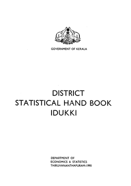 District Statistical Hand Book Idukki