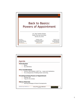 Powers of Appointment