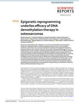 Epigenetic Reprogramming Underlies Efficacy of DNA Demethylation
