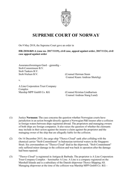 Supreme Court of Norway