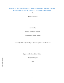 An Analysis of Online Discursive Battle of Shahbag Protest 2013 in Bangladesh