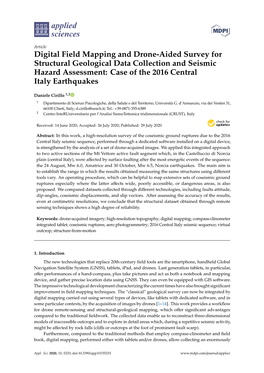 Digital Field Mapping and Drone-Aided Survey for Structural Geological Data Collection and Seismic Hazard Assessment: Case of the 2016 Central Italy Earthquakes