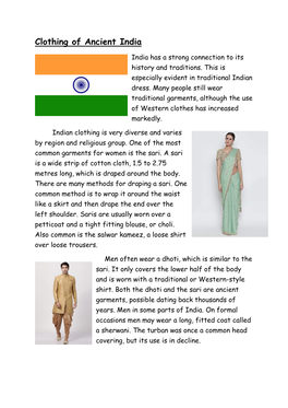 Clothing of Ancient India