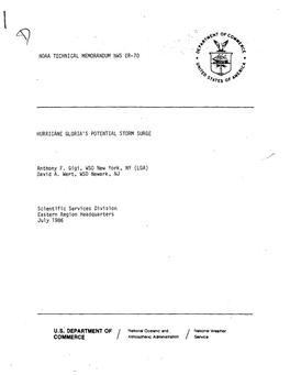 Hurricane Gloria's Potential Storm Surge
