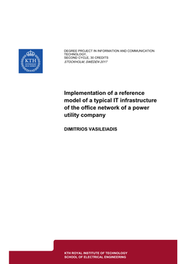 Implementation of a Reference Model of a Typical IT Infrastructure of the Office Network of a Power Utility Company