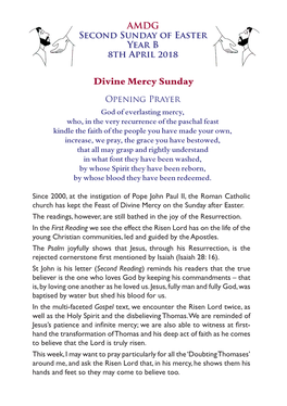 Divine Mercy Sunday