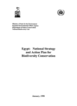 Egypt: National Strategy and Action Plan for Biodiversity Conservation
