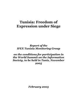 Tunisia: Freedom of Expression Under Siege