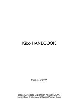 Kibo HANDBOOK