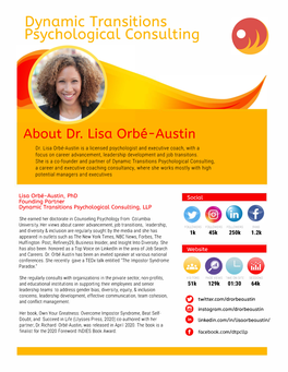 About Dr. Lisa Orbe-Austin Dr