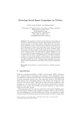 Detecting Social Spam Campaigns on Twitter