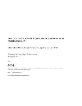 Early Members of the Genus Homo -. EXPLORATIONS: an OPEN INVITATION to BIOLOGICAL ANTHROPOLOGY