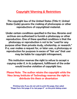 Copyright Warning & Restrictions