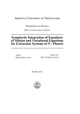 Symplectic Integration of Equations of Motion and Variational Equations for Extrasolar Systems of N - Planets