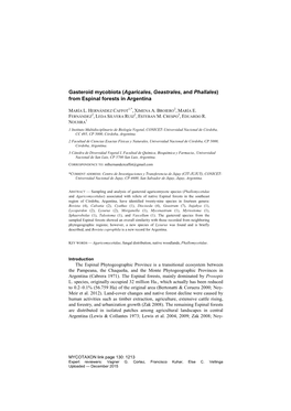 Gasteroid Mycobiota (Agaricales, Geastrales, And