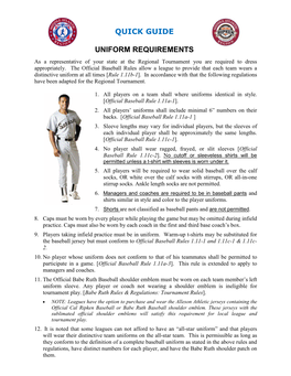 Uniform Requirements